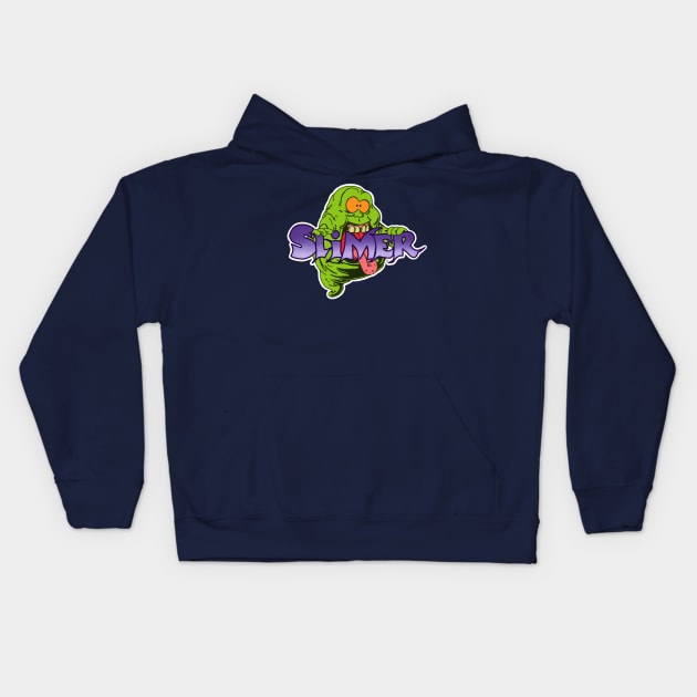 Slimer the Friendly Ghost Kids Hoodie by Owllee Designs